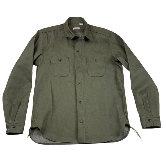 Gustin Shirts Gustin Selvedge Jean Shirt Green Denim Mens Classic